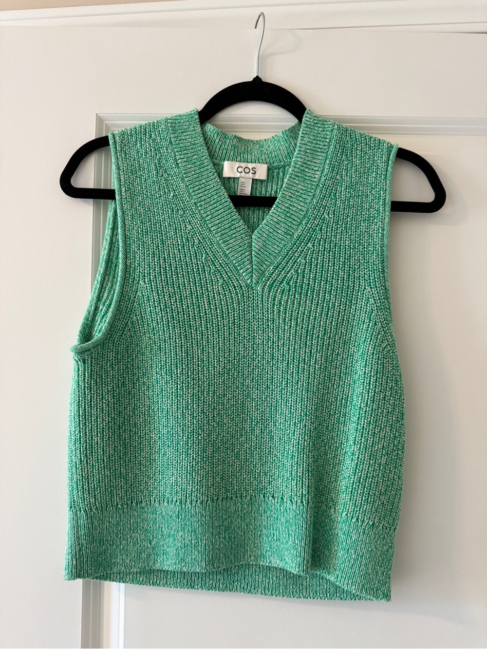 COS Mint Green Sleeveless V-Neck Knit Top